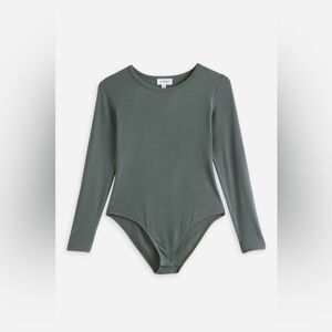 Kaileigh Gilli | XS Chana Long-Sleeved Knit Bodysuit | Olive Green